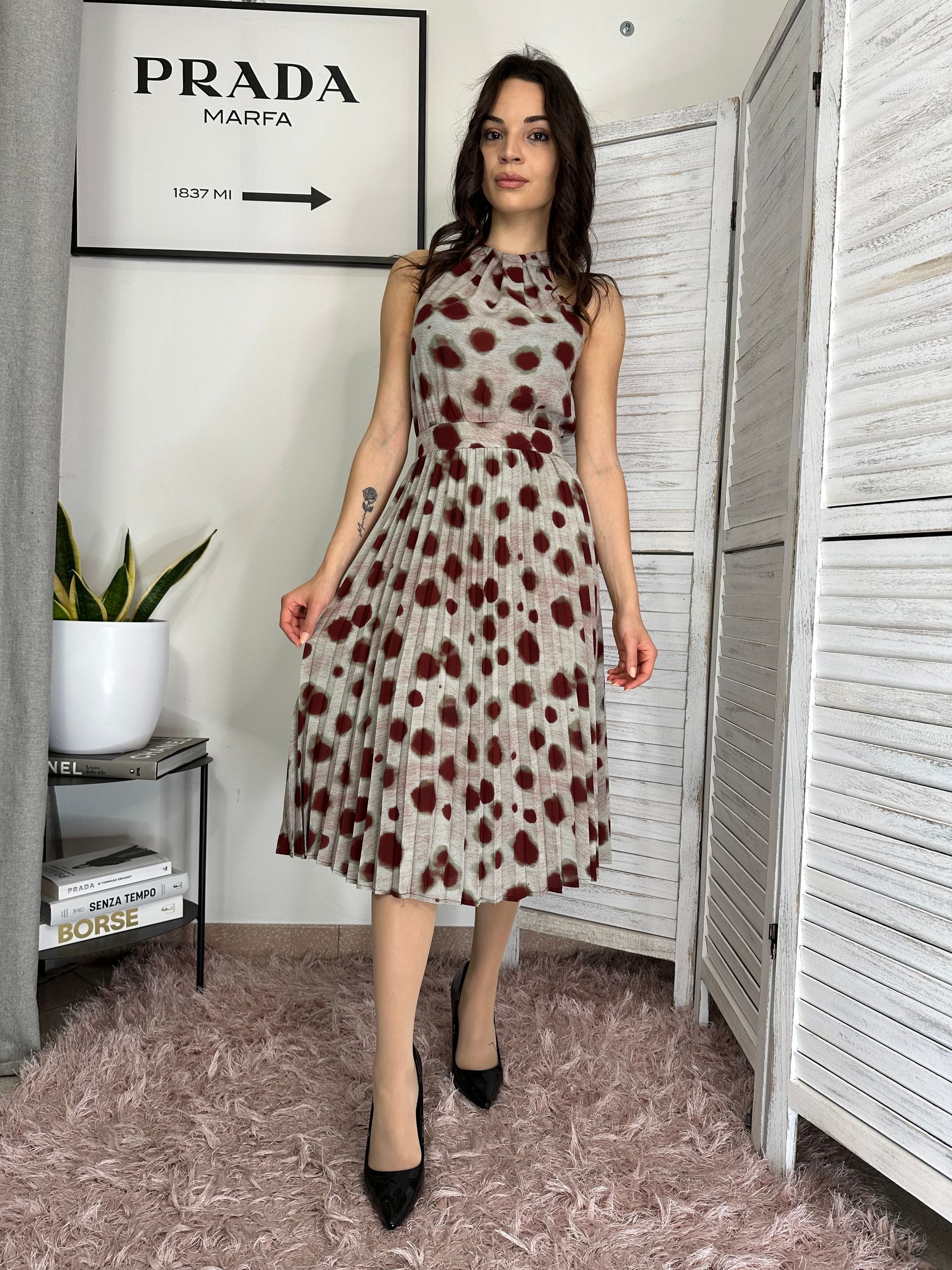 Abito midi a fantasia Anonyme Designers