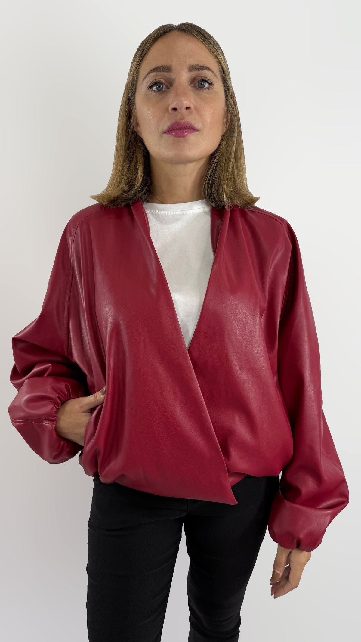 Giacca similpelle rossa Safe Concept Store