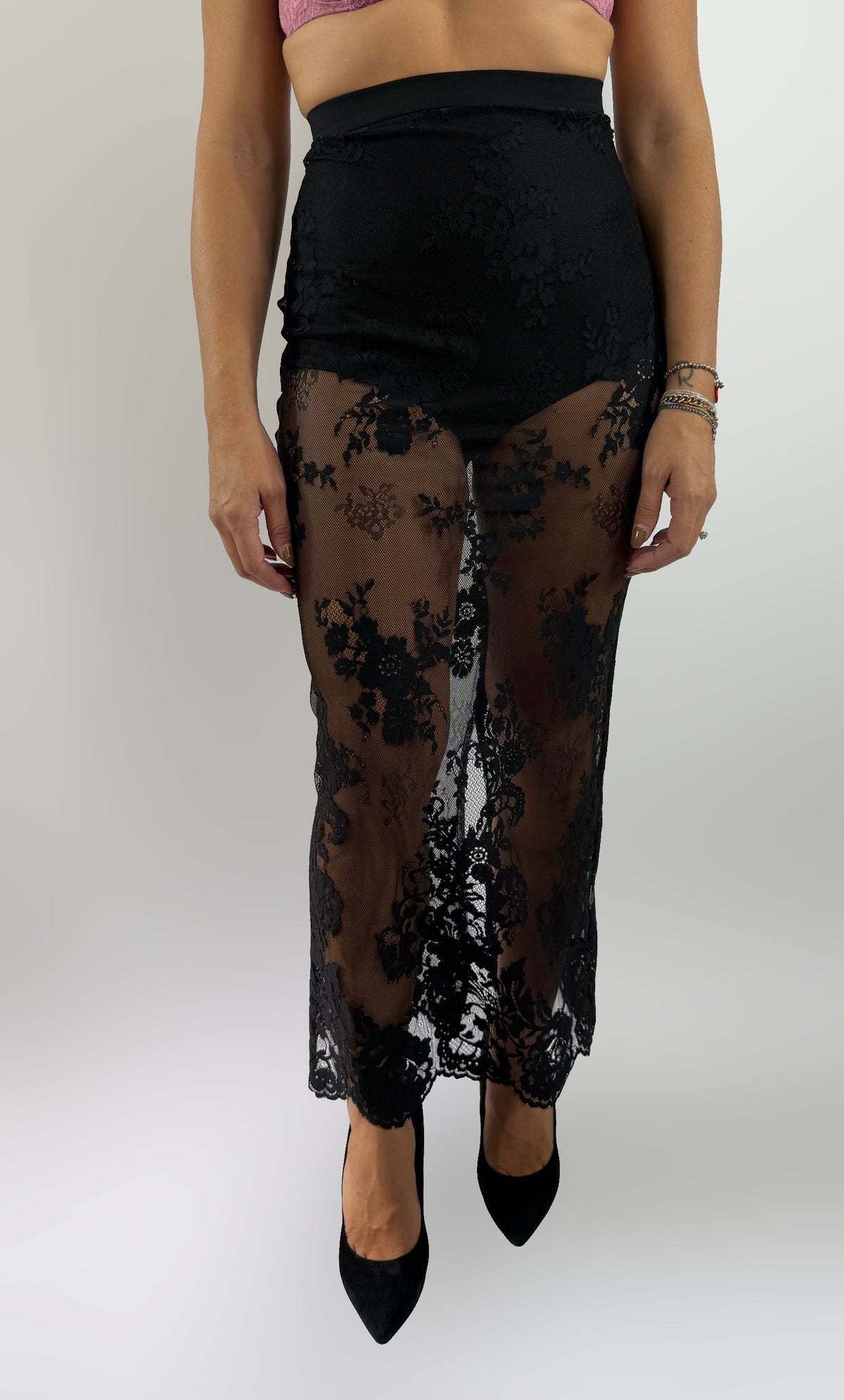 Gonna lunga in pizzo Silence limited