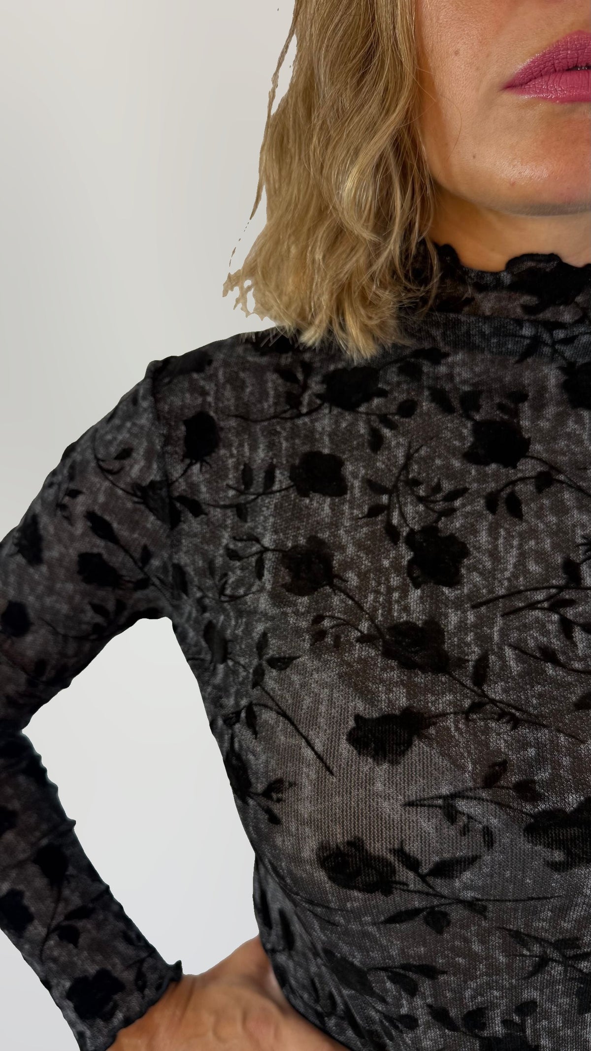 Maglia pizzo e velluto Molly Bracken