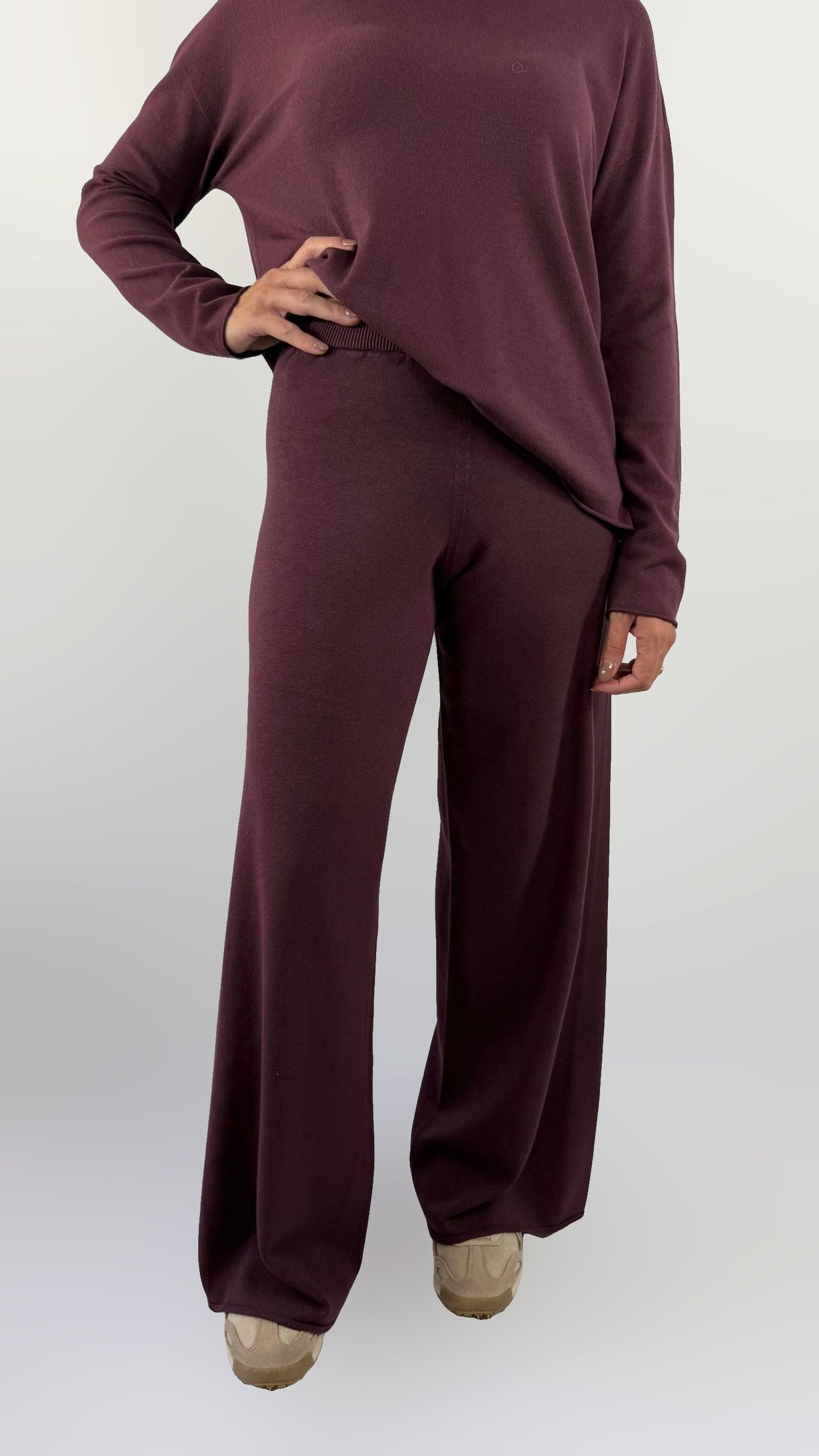 Pantalone in maglia Peperosa – vino