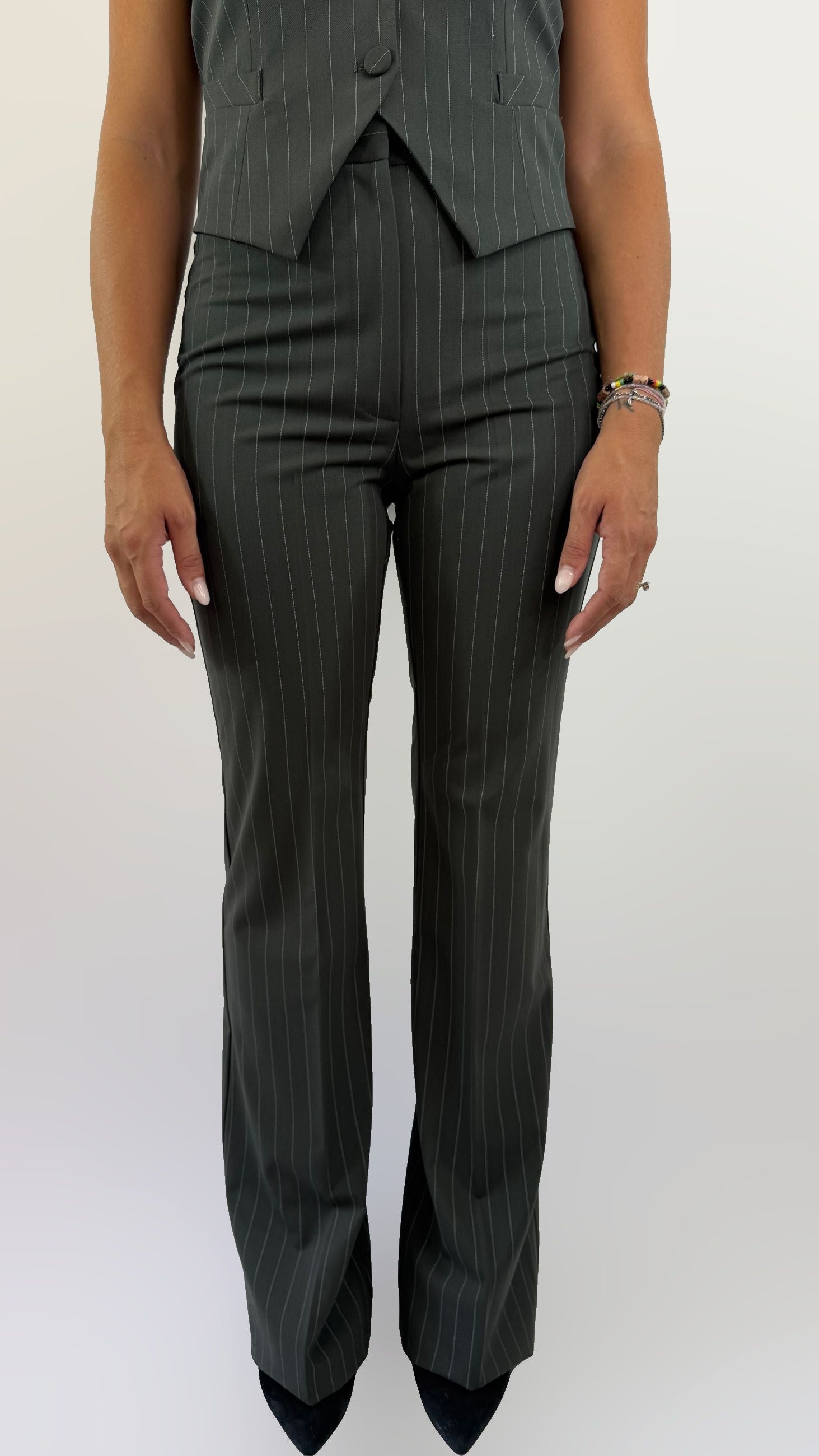 Pantalone gessato Silence Limited