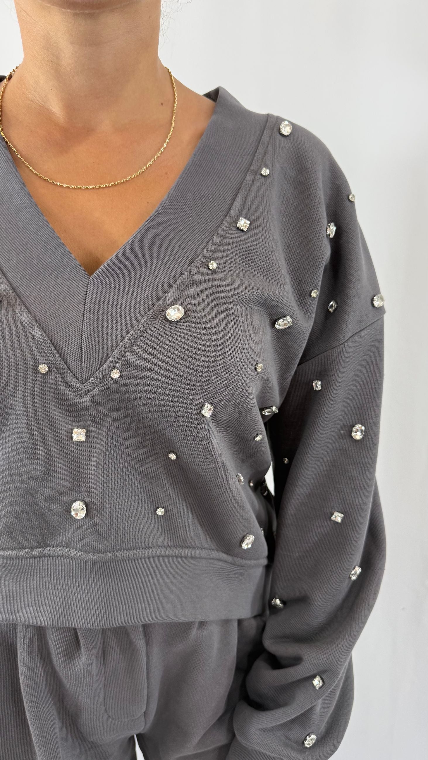Felpa con pietre Silence Limited