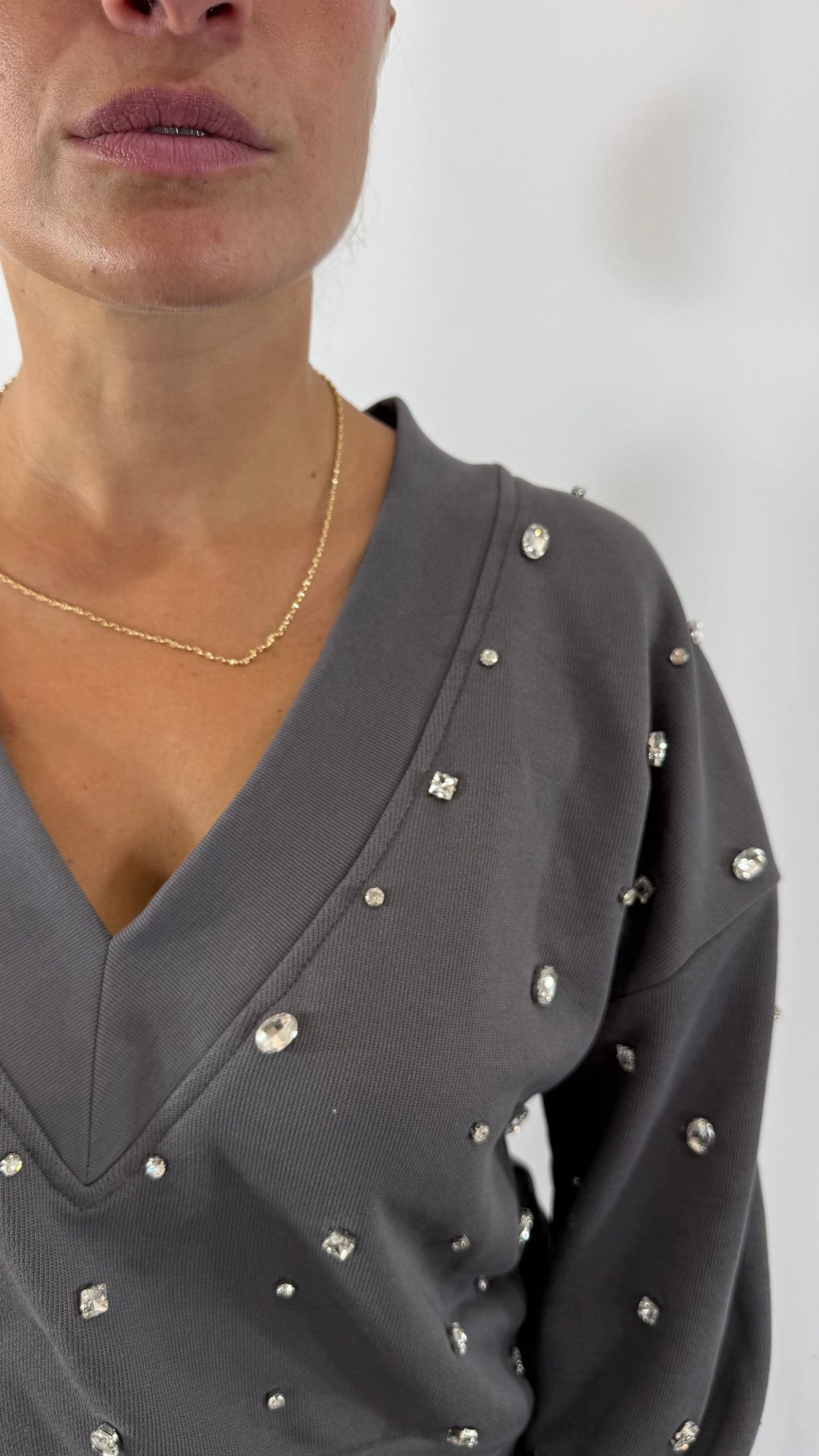 Felpa con pietre Silence Limited