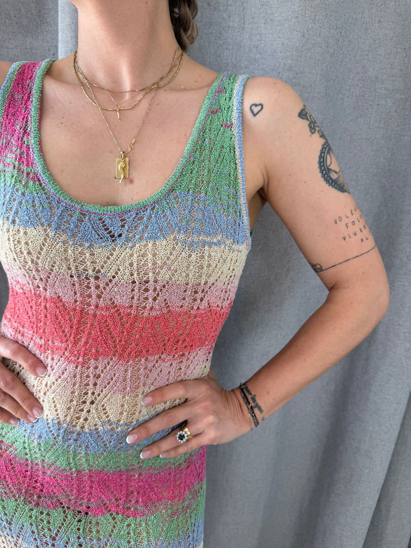 Abito multicolore traforato Molly Bracken