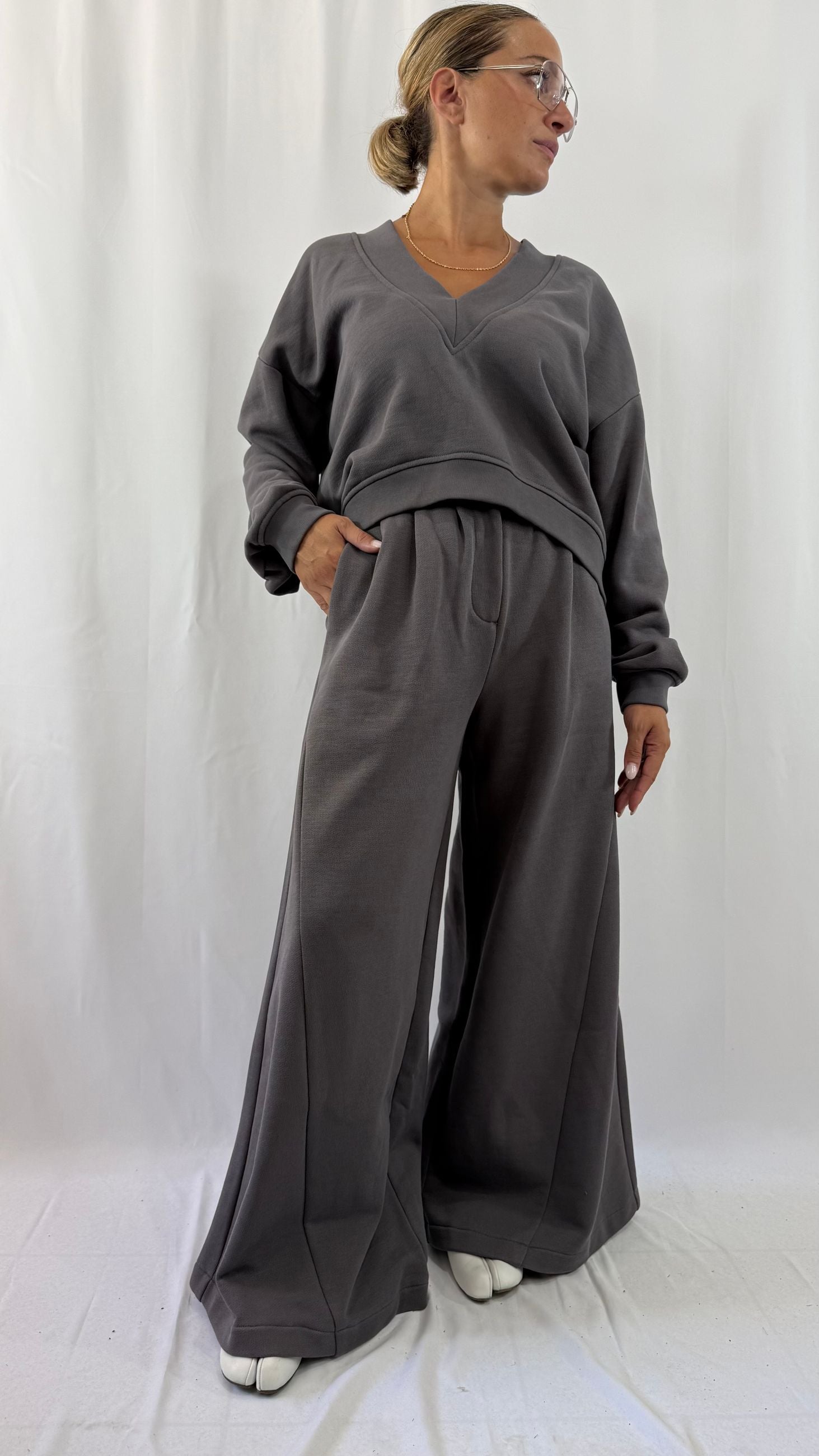 Pantalone tuta grigio Silence Limited